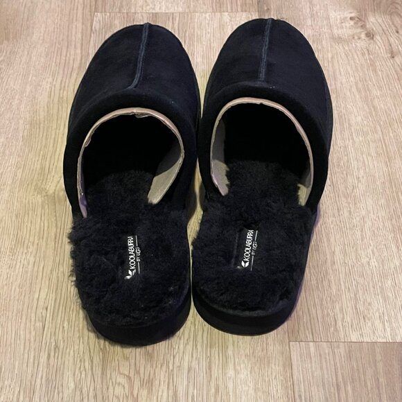 NWT KOOLABURRA BY UGG Men's Bordon Faux Fur Scuff Slippers size 12 - Picture 3 of 7